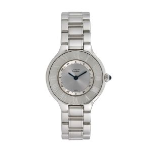 Pre-owned Cartier Women's Must de 28mm Stainless Steel Wristwatch - 1340