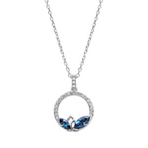 Elegant Dual Marquis Pav?? Pendant Necklace ? Embellished with Swarovski Crystals by callura