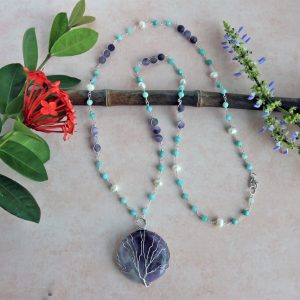 MGR Amethyst Tree of Life Pendant Necklace and Earrings set