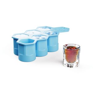 Outset Silicone Hexagon Ice Shot Mold. 6 Glass Capacity