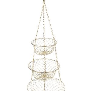 Fox Run Gold Wire Hanging Basket