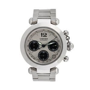 Pre-owned Cartier Unisex Pasha 36mm Stainless Steel Wristwatch - 2412