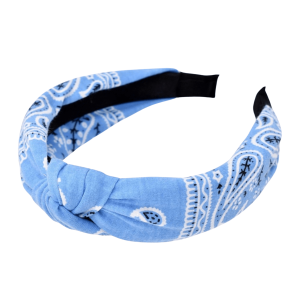 Light Blue Bandana Twisted Headband