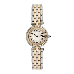 Pre-owned Cartier Women's Panthere 24mm 18K Yellow Gold and Stainless Steel Wristwatch - 6692