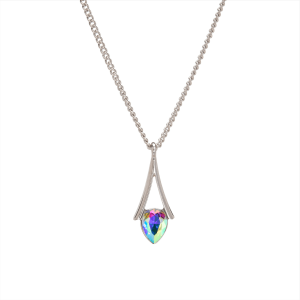 Aurora Borealis Swarovski Crystal Necklace ?C Modern Teardrop Crystal Pendant Necklace